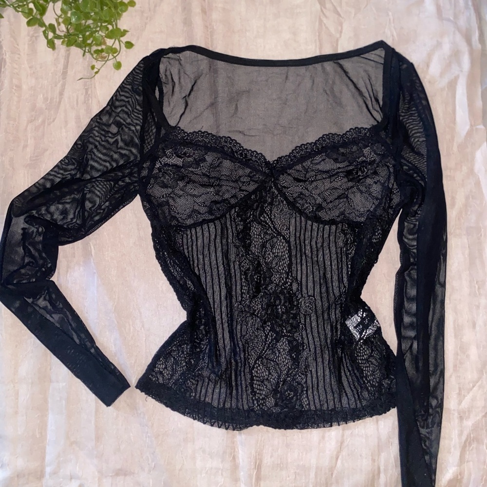 Shein 🖤 see through shirt